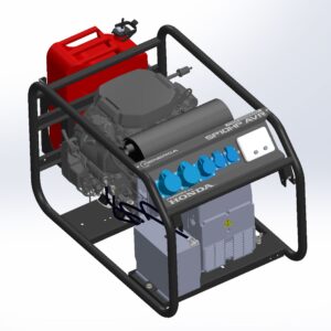 Rámová profesionální elektrocentrála SP 10 HP AVR s podvozkem SP 10 HP AVR s podvoz